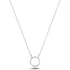 Sterling Silver Dainty Circle CZ Necklace – Sparkly Round Pendant with Timeless Style for Everyday Layering