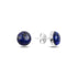 Sterling Silver Round Lapis Lazuli Solitaire Stud Earrings – Bold Royal Blue Gemstone for a Timeless Touch