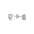Sterling Silver Heart-Shaped CZ Solitaire Stud Earrings – Dainty Love-Inspired Sparkle for Everyday & Gifting