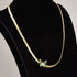 Gold Plated Stainless Steel Green Enamel Butterfly Necklace – Snake Chain Choker for Trendy Layered Looks