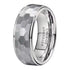 8mm Hammered Tungsten Carbide Wedding Band Ring – Eternity Comfort Fit Ring for Men – Durable & Modern Style