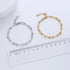 Paperclip Chain Bracelet, Stainless Steel, Gold & Silver Color, Adjustable, Minimalist Everyday Jewelry