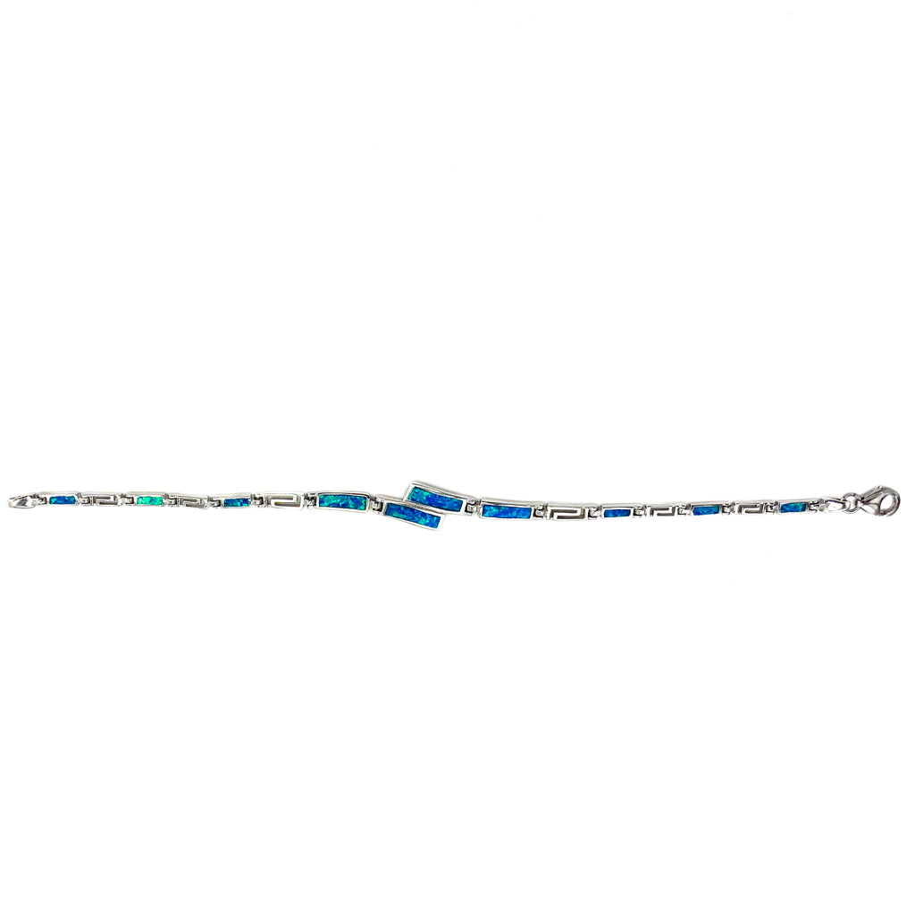 Wrapped Greek Key Opal Bracelet