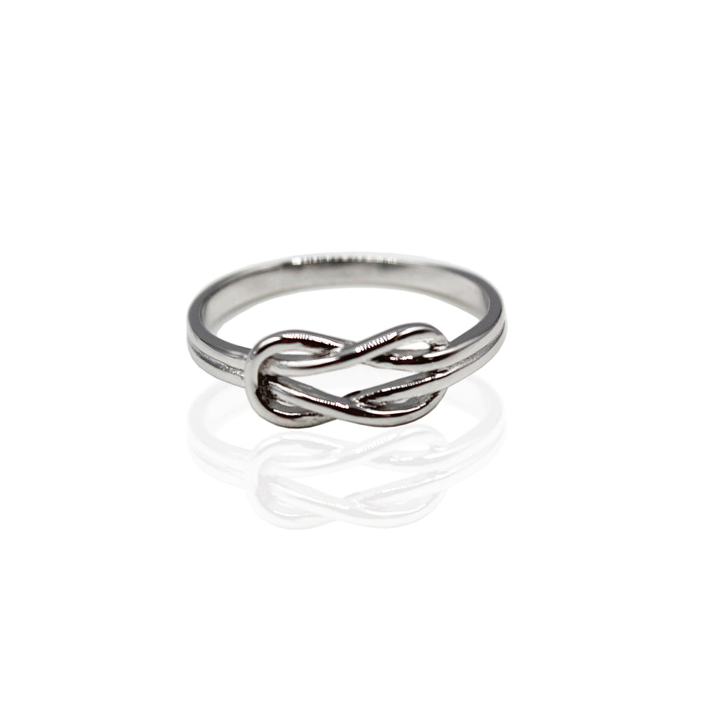 Plain Double Knot Sterling Silver Ring