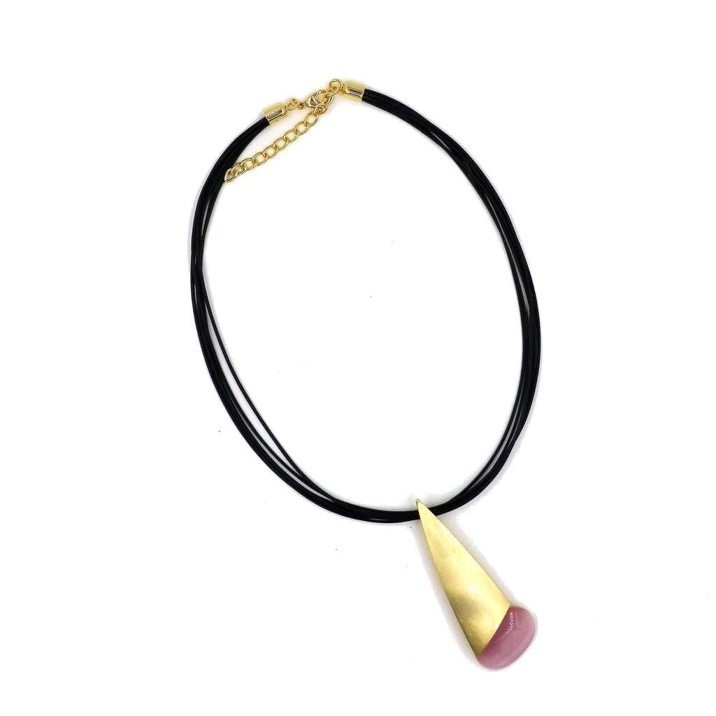 Rhinestone Gold Plated Multi-Corded Necklace