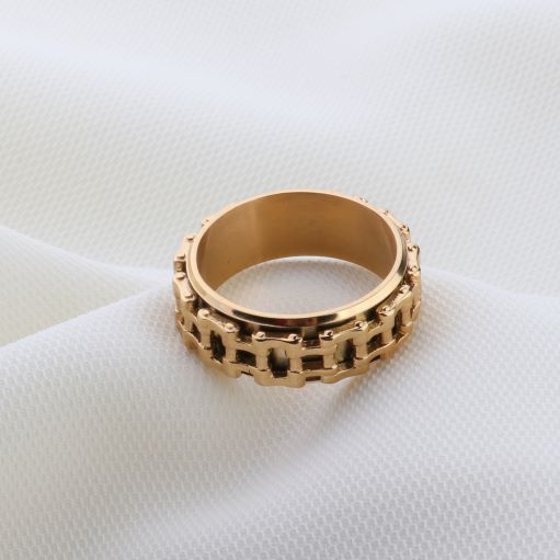 Bike Chain Rotatable Stainless Steel Ring