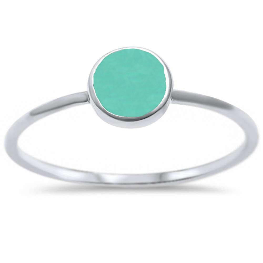 Round Bezel Sterling Silver Ring