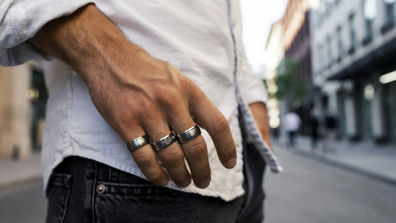 Cool Modern Men’s Rings with Tungsten and Titanium Vibes