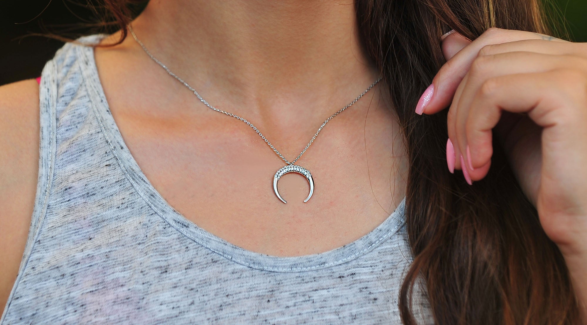 Silver 925 Charm Pendant Necklace 