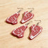 Funny Steak Drop Earrings Lightweight Acrylic Food Jewelry