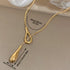 Vintage Waterdrop Y Necklace – Minimalist Snake Chain