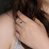 Pave CZ Heart & Heartbeat Sterling Silver Ring