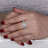 Round CZ Pave Twisted Shank Sterling Silver Ring