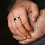 Smooth Double Side Parallel Groove Stainless Steel Band Ring