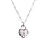 CZ Heart Lock Sterling Silver Necklace