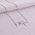 Pave CZ Heart And Heartbeat Necklace Rose Gold Yellow Gold Rhodium