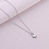 CZ Heart Lock Sterling Silver Necklace