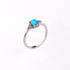 Oval Opal/Larimar Accented With CZ Stones Sterling Silver Ring