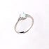 Oval Opal/Larimar Accented With CZ Stones Sterling Silver Ring