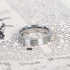 Smooth Double Side Parallel Groove Stainless Steel Band Ring