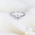 Round CZ Three Stones Sterling Silver Engagement Ring