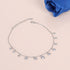 Dangle Round CZ Sterling Silver Anklet