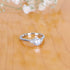 Round CZ Three Stones Sterling Silver Engagement Ring