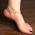 Dangle Round CZ Sterling Silver Anklet