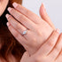 Round CZ Three Stones Sterling Silver Engagement Ring
