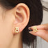 Cute Bear Heart Stud Earrings for Women 316 Stainless Steel Animal Earrings Minimalist Daily Jewelry