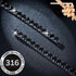 Black Tennis Bracelet for Women 316 Stainless Steel Crystal Link Bracelet Elegant Statement Jewelry