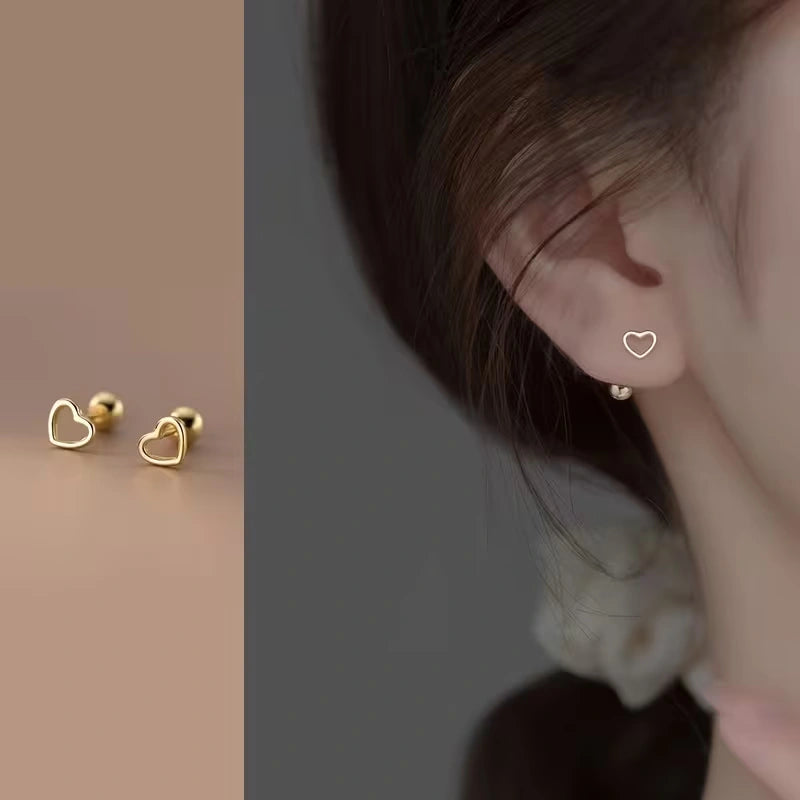 Minimalist Heart Stud Earrings for Everyday Elegance