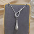 Vintage Waterdrop Y Necklace – Minimalist Snake Chain