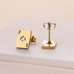 Ace of Spades Stud Earrings Stainless Steel Playing Card Earrings Hypoallergenic Jewelry for Women