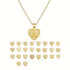 Gold Heart Initial Necklace for Women Stainless Steel Letter Pendant Necklace Personalized Alphabet Jewelry