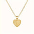 Gold Heart Initial Necklace for Women Stainless Steel Letter Pendant Necklace Personalized Alphabet Jewelry