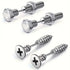 Screw Dumbbell Stud Earrings Stainless Steel Punk Jewelry
