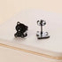 Cute Cat Stud Earrings – Stainless Steel Kitty Earrings for Women, Minimalist Animal Jewelry Gift