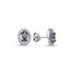 Oval Mystic Topaz CZ Halo Sterling Silver Stud Earrings