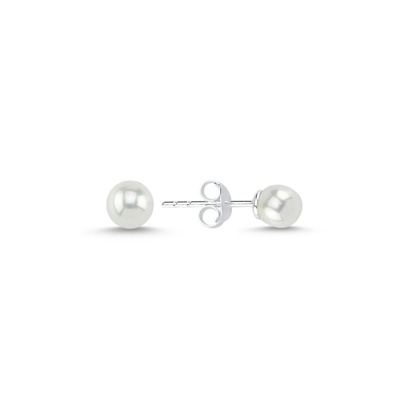 925 Sterling Silver Classic Pearl Stud Earrings – Timeless Elegance for Everyday Wear or Special Occasions