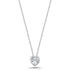 Heart Bezel CZ Solitaire Sterling Silver Necklace