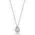 Teardrop Bezel CZ Solitaire Sterling Silver Necklace