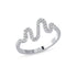 925 Sterling Silver Heartbeat CZ Ring – Sparkling Electrocardiogram-Inspired Band with Brilliant Cubic Zirconia