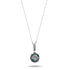 Sterling Silver Necklace with 8mm Round Mystic Topaz & CZ Accents – Rainbow Sparkle in a Timeless Solitaire Pendant