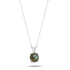 Sterling Silver Necklace with 8mm Round Labradorite Gemstone – Natural Iridescent Stone in Classic Prong Setting