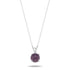 Sterling Silver Natural Amethyst Necklace – 8mm Round Gemstone Pendant for a Touch of Calm & Elegant Simplicity