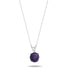 Sterling Silver Necklace with 8mm Round Root Sapphire – Deep Purple Natural Stone Pendant with Elegant Energy