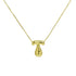 Bubble Letter Pendant Necklace in Stainless Steel – Trendy Minimalist Initial Jewelry for Everyday Style