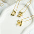 Bubble Letter Pendant Necklace in Stainless Steel – Trendy Minimalist Initial Jewelry for Everyday Style