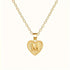 Gold Heart Initial Necklace for Women Stainless Steel Letter Pendant Necklace Personalized Alphabet Jewelry